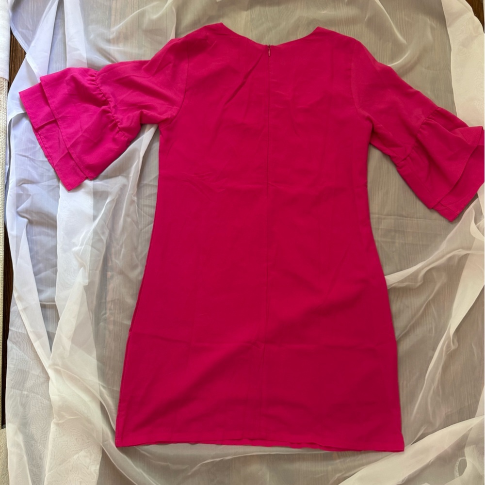 Elegant Pink Women's Dress - Picture 2 of 3
